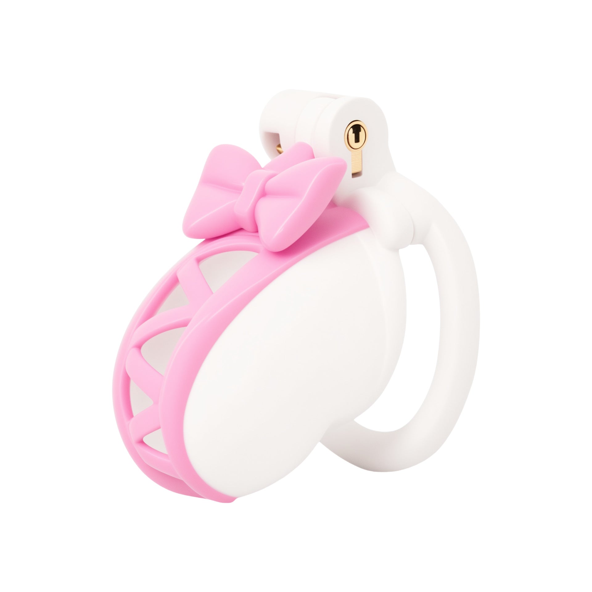 Bicolor Bow Chastity Cage - YJS002