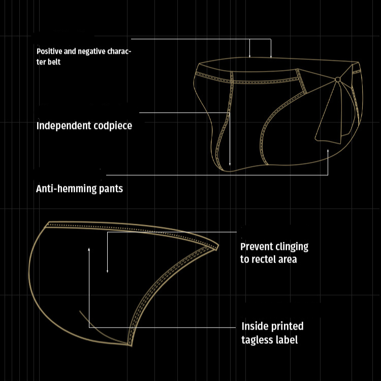 Sexy Men's Side Waist Tie Triangle Briefs - SJK018