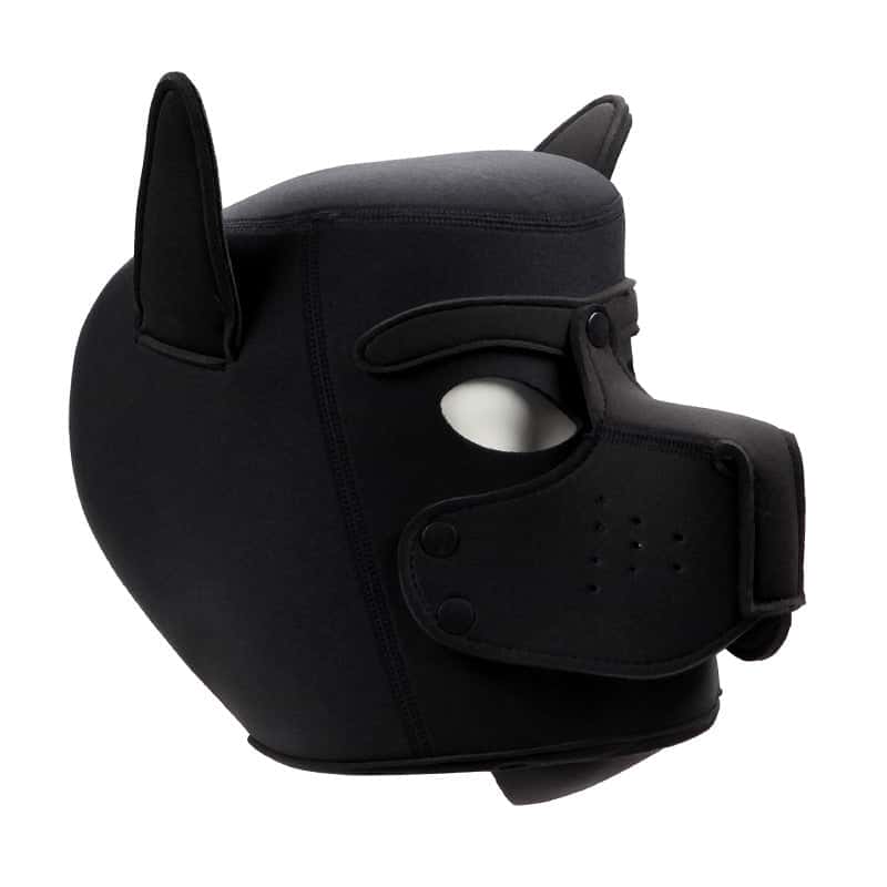 BDSM Bondage Dog Hood Mask with Detachable Nose for Roleplay - KB055