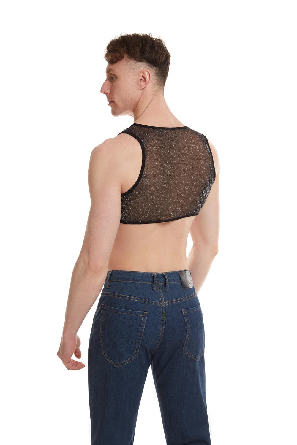Shiny Transparent Sports Crop Top - CT023 - YDressup