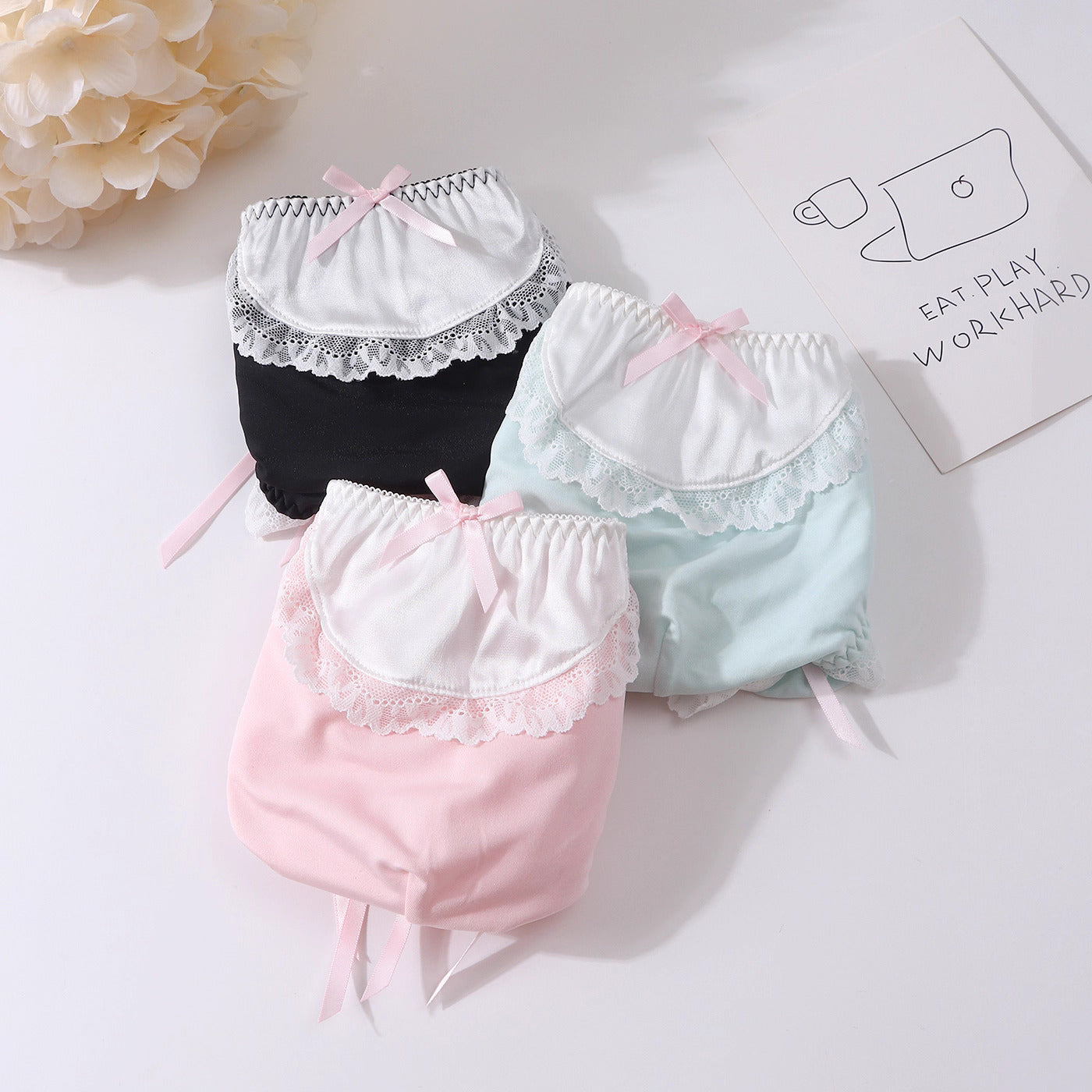 Femboy Lace Tie-Side Briefs - FU006