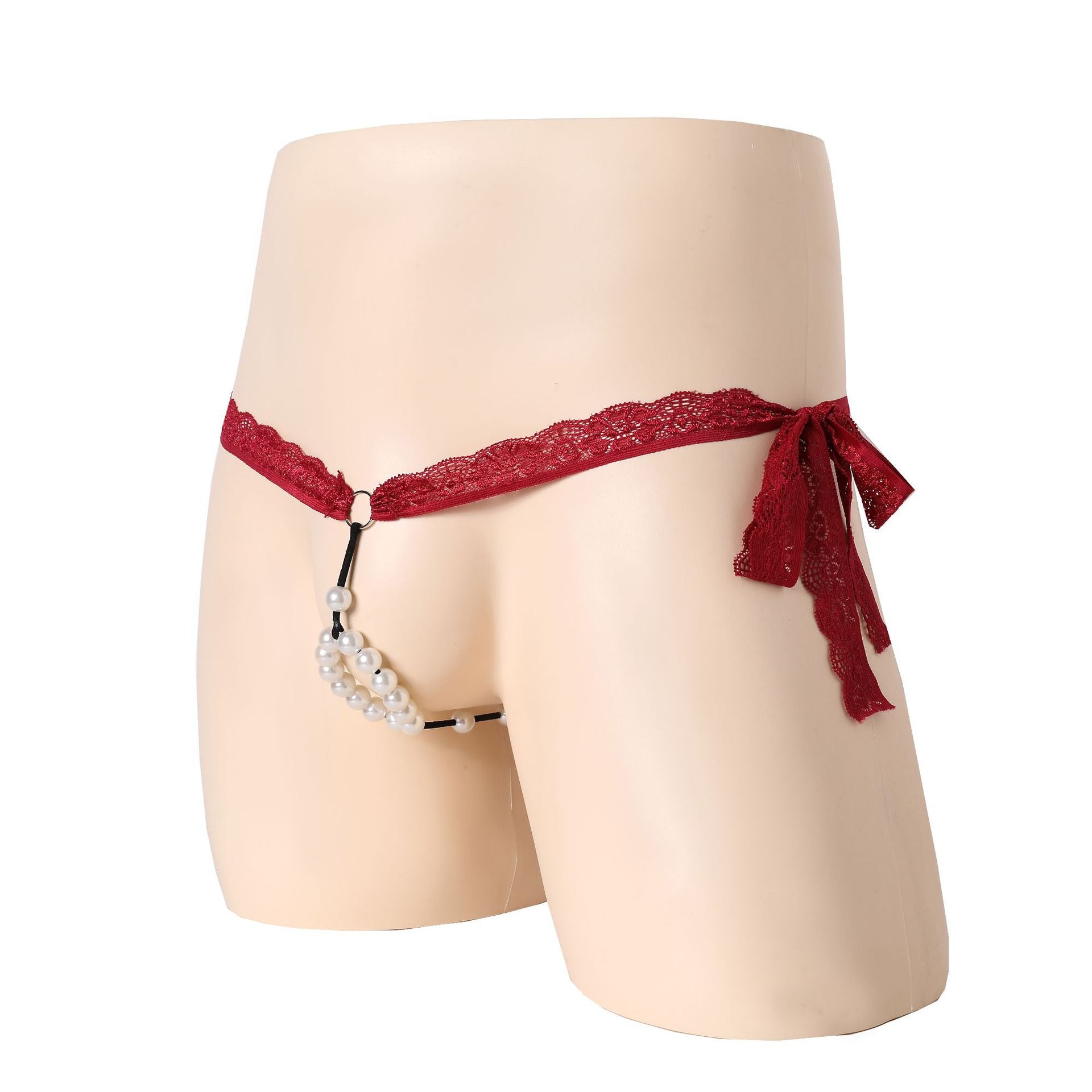 Sexy Men’s Low Waist Lace GString with Pouch - GZK033