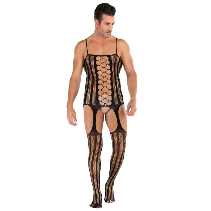 Gay Men’s Hollow Mesh Fishnet Stockings - LTW025 - YDressup