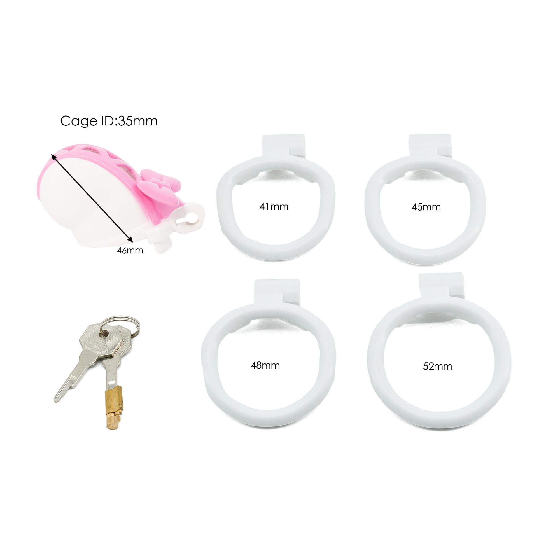 Bicolor Bow Chastity Cage - YJS002
