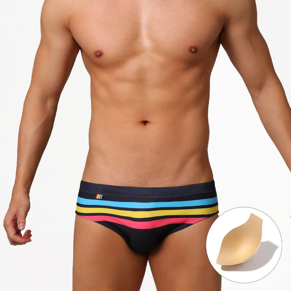Men's Summer Fit Print Swim Briefs - YK020 - YDressup
