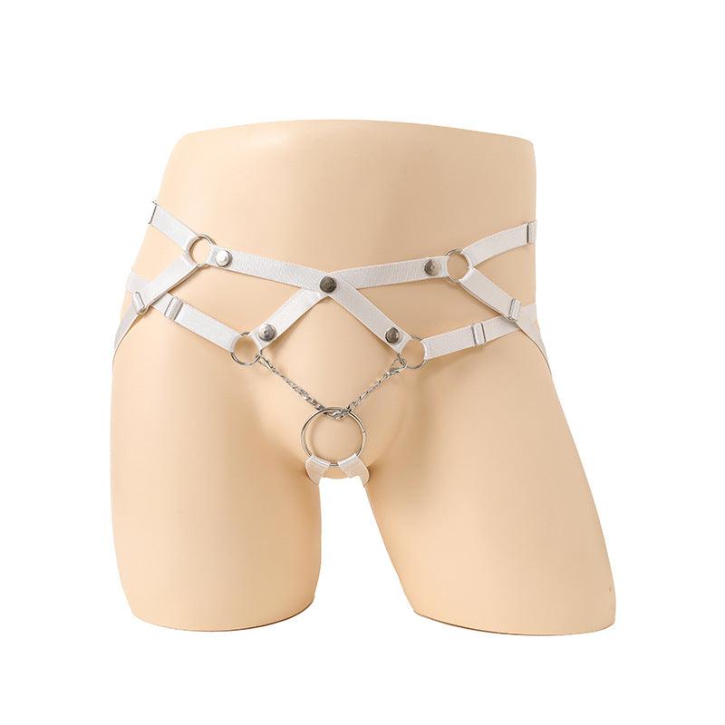 Men’s Fancy Metal O-Ring Thongs - GZK035