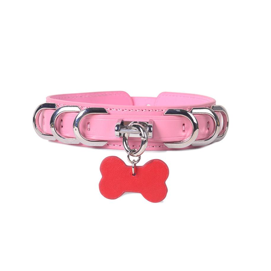 Premium Leather BDSM Collar with Leash - PJ009