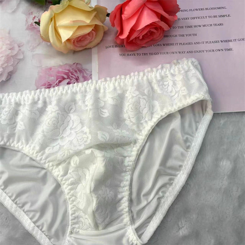 Sexy Floral Lace Mesh Men's Panties - FU018