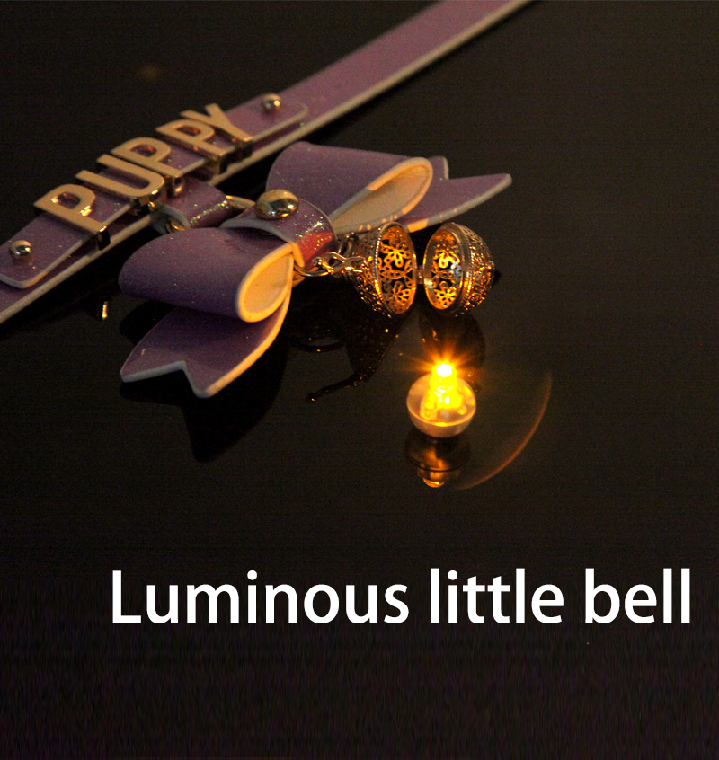 Glowing Bell Choker Collar Puppy Play Adult Sex Toy for Punishment - PJ031