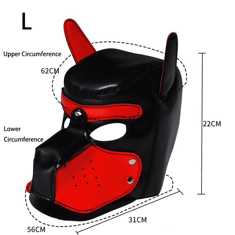 Sensual Dog Head Mask with Detachable Wearable Hood - KB061 - YDressup
