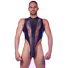 Men's Mesh Solid Color Fitness Bodysuit - YNY187