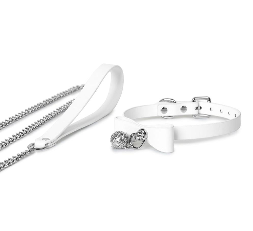 Adjustable PU Leather Training Choker with Palace Bell - PJ035