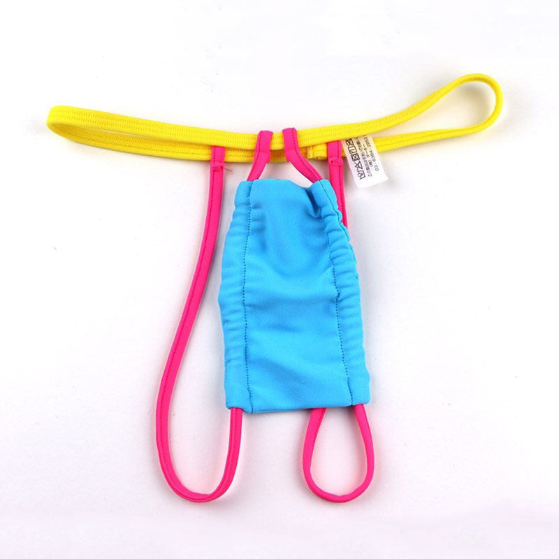 Drawstring Thong - Color Block & Cooling Silk - GZK018 - YDressup