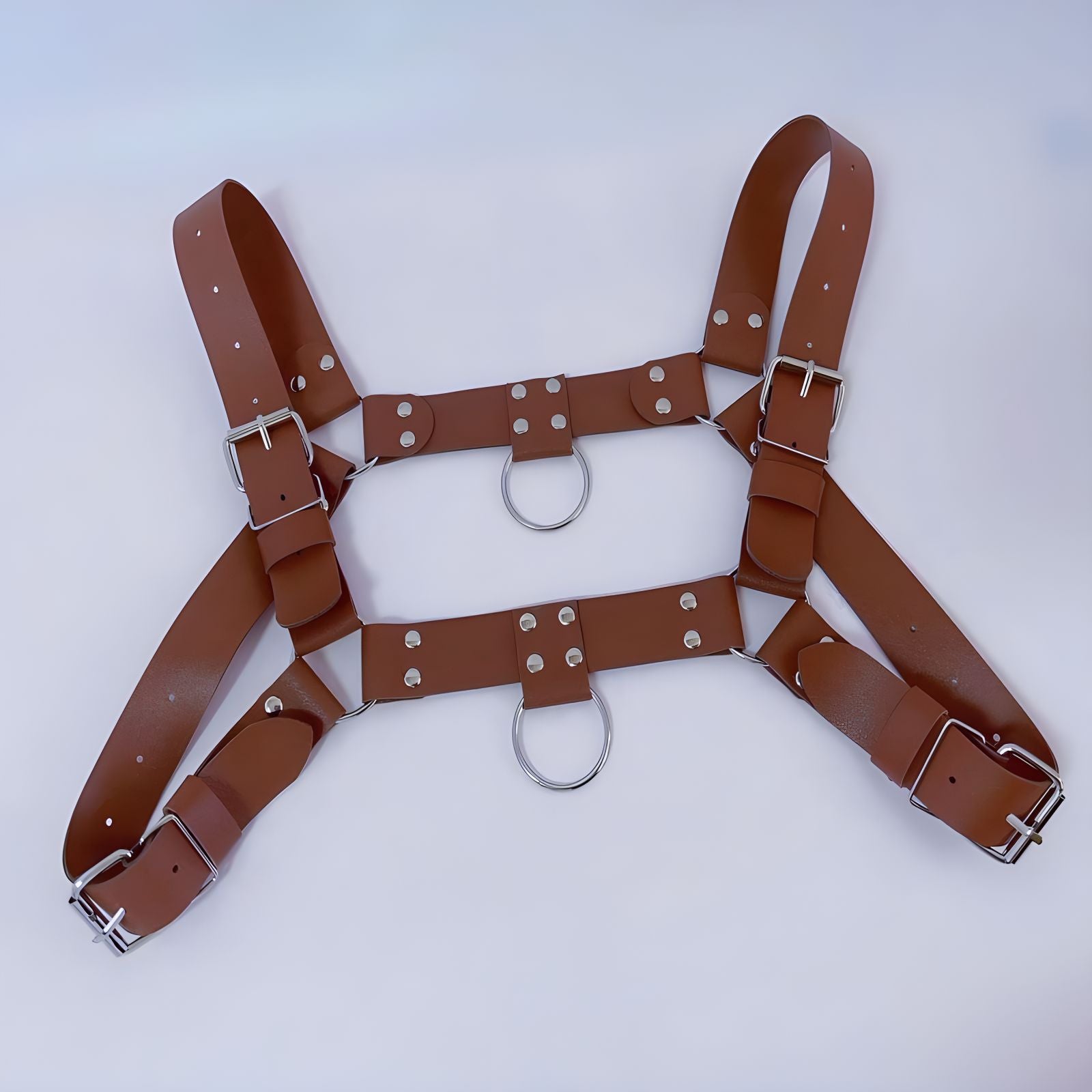 Leather Bull Dog Harness - Black - KB006