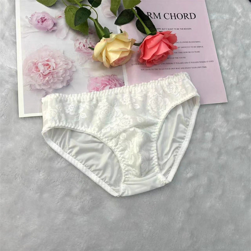 Sexy Floral Lace Mesh Men's Panties - FU018