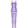 Lace Hollow Crotchless One-Piece Garter Stockings - YNY097