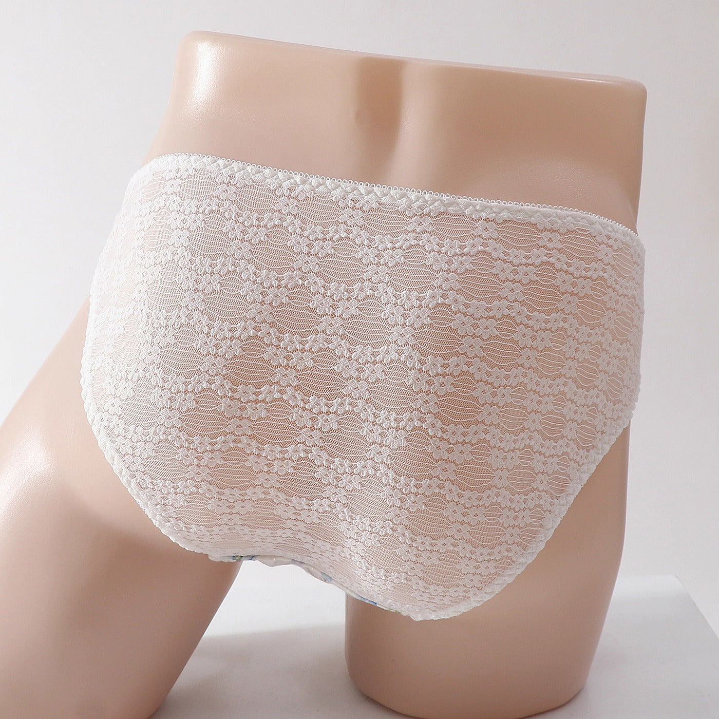 Femboy Floral Lace Thong with Pouch - PU010