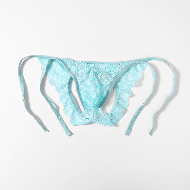 Sexy Heart-Cut Lace Jewel Brief - SJK059