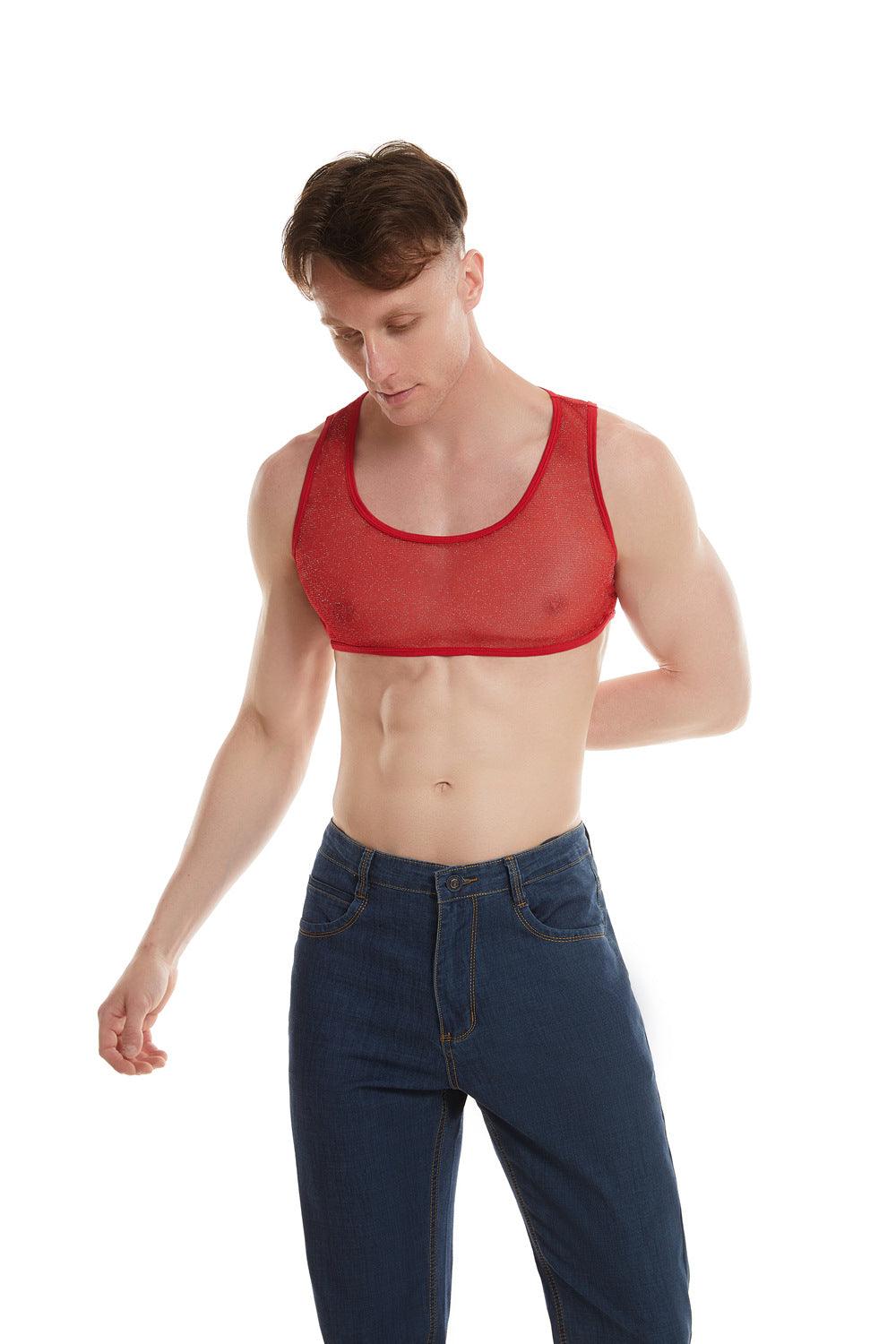 Shiny Transparent Sports Crop Top - CT023 - YDressup