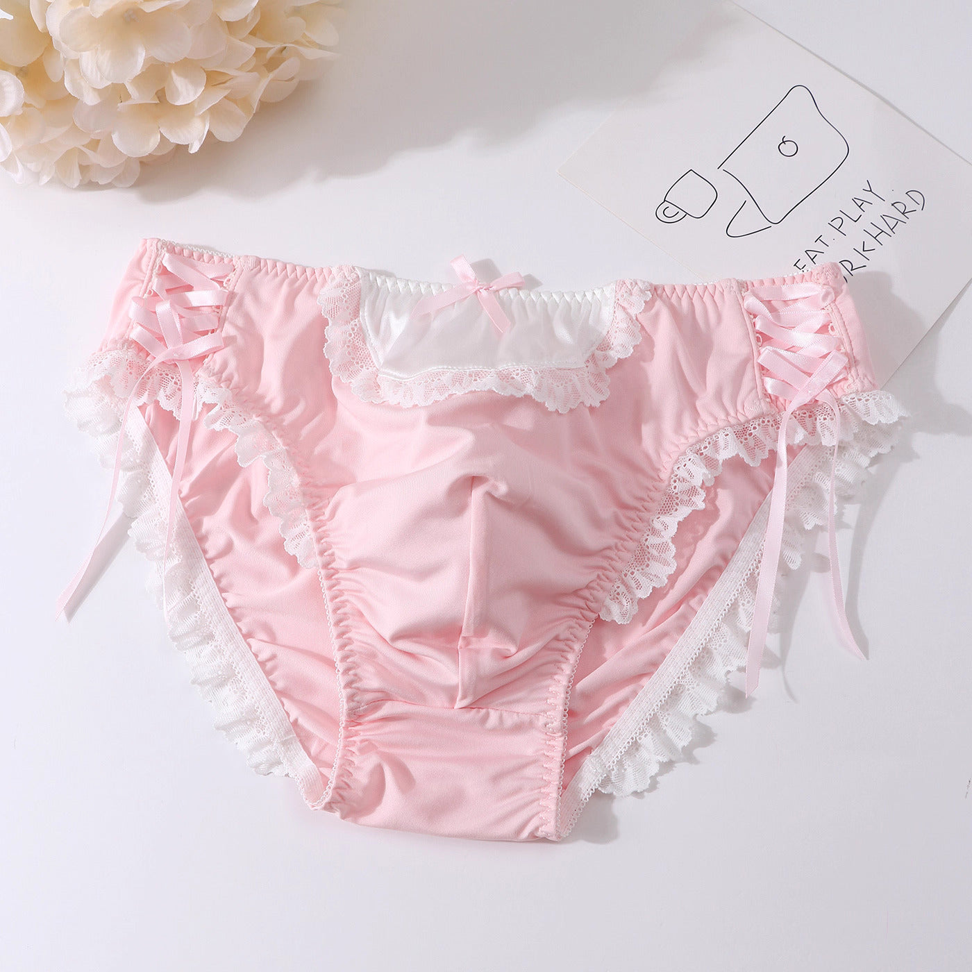 Femboy Lace Tie-Side Briefs - FU006