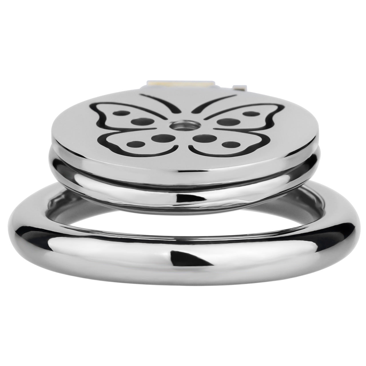 Steel Butterfly Inverted Chastity Cage with Urethral - YJS016