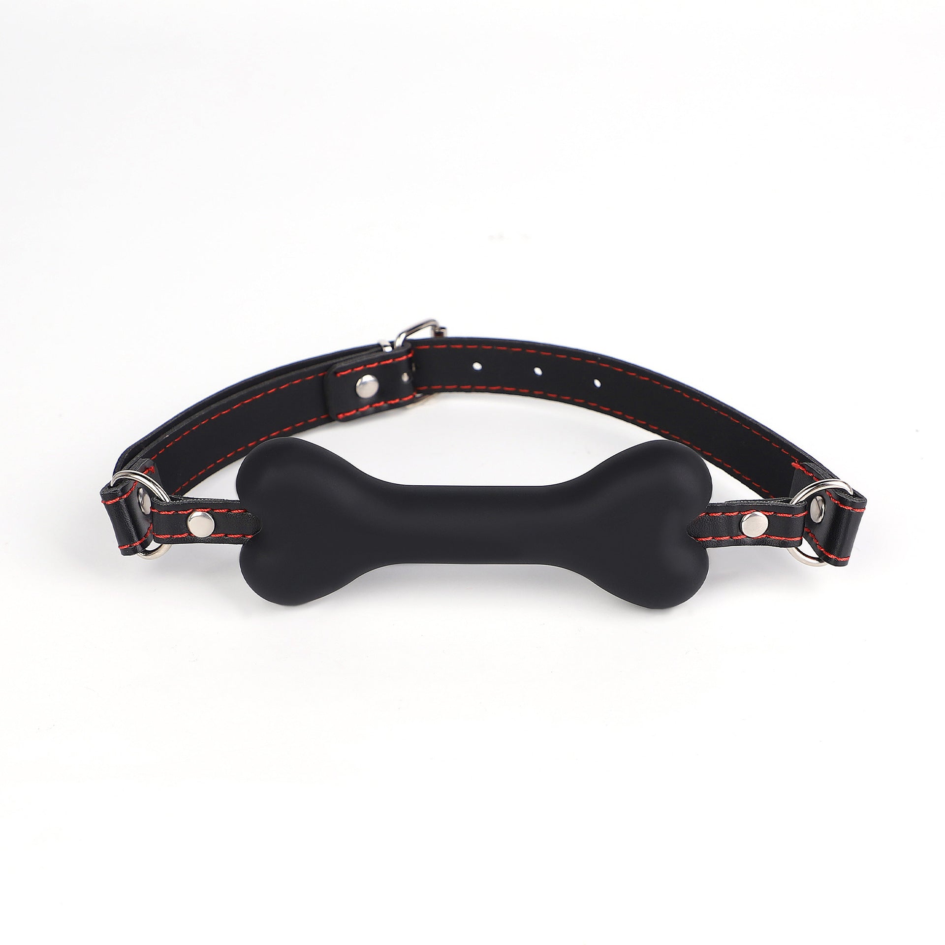 Silicone Bone Mouth Plug with Nipple Clamps for BDSM Play - PJ024