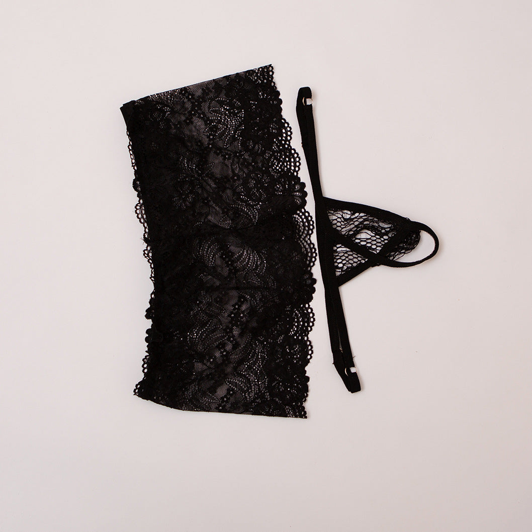 2 PCS Sexy Lace G String Thong with Front Cut-Out - GZK036