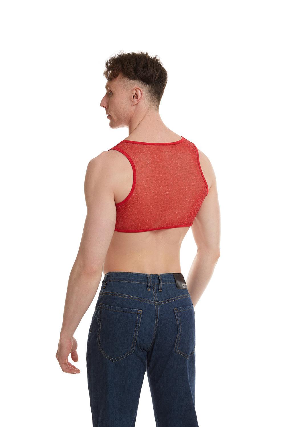 Shiny Transparent Sports Crop Top - CT023 - YDressup