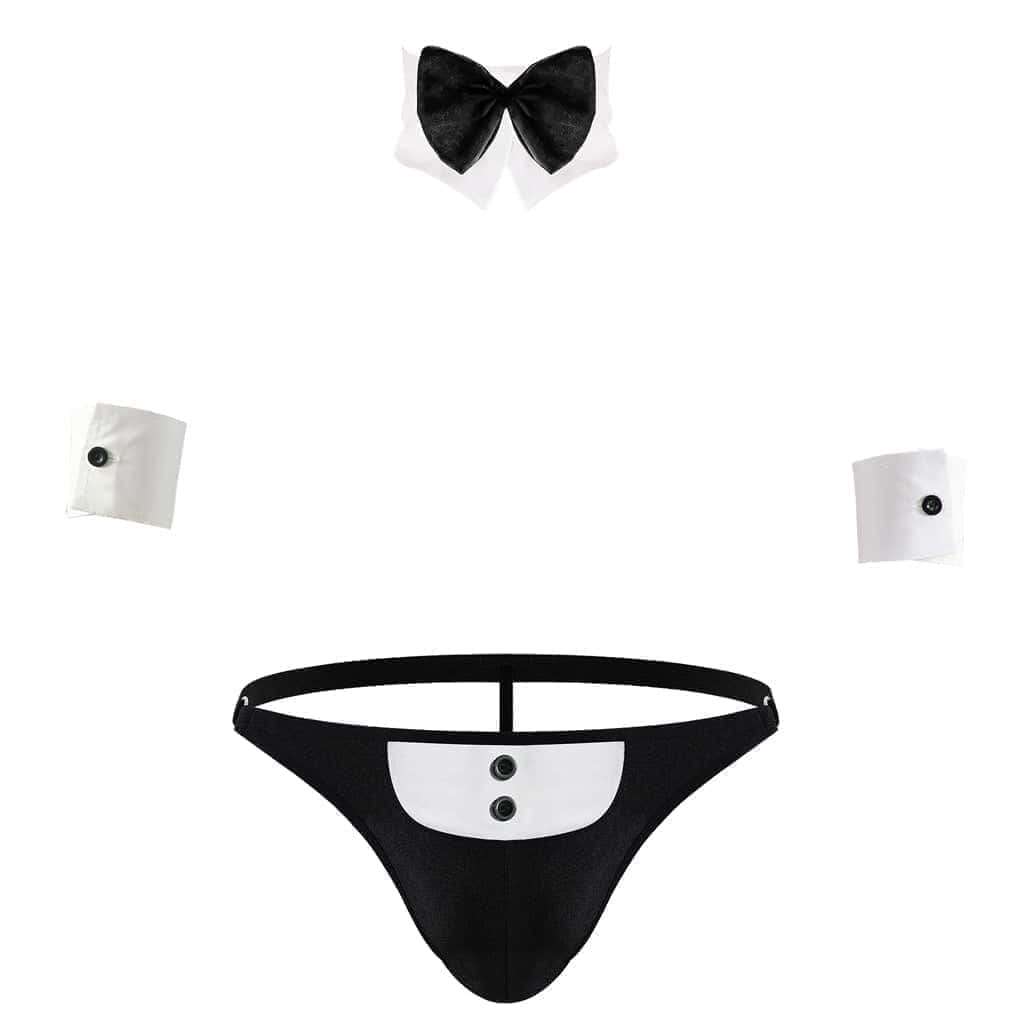 Men's Bow Tie and Suspender Set - QQNY004