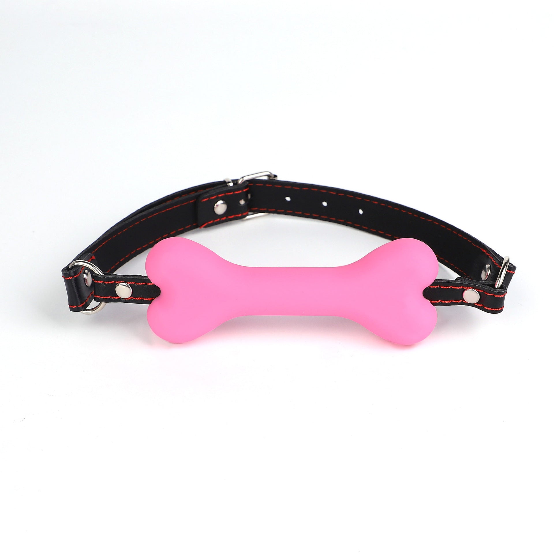 Silicone Bone Mouth Plug with Nipple Clamps for BDSM Play - PJ024