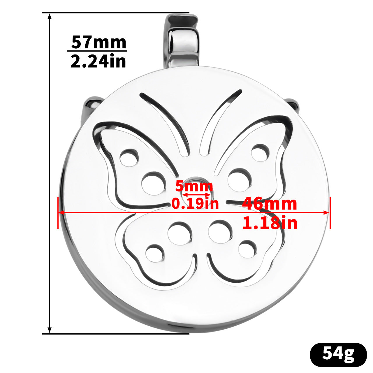 Steel Butterfly Inverted Chastity Cage with Urethral - YJS016