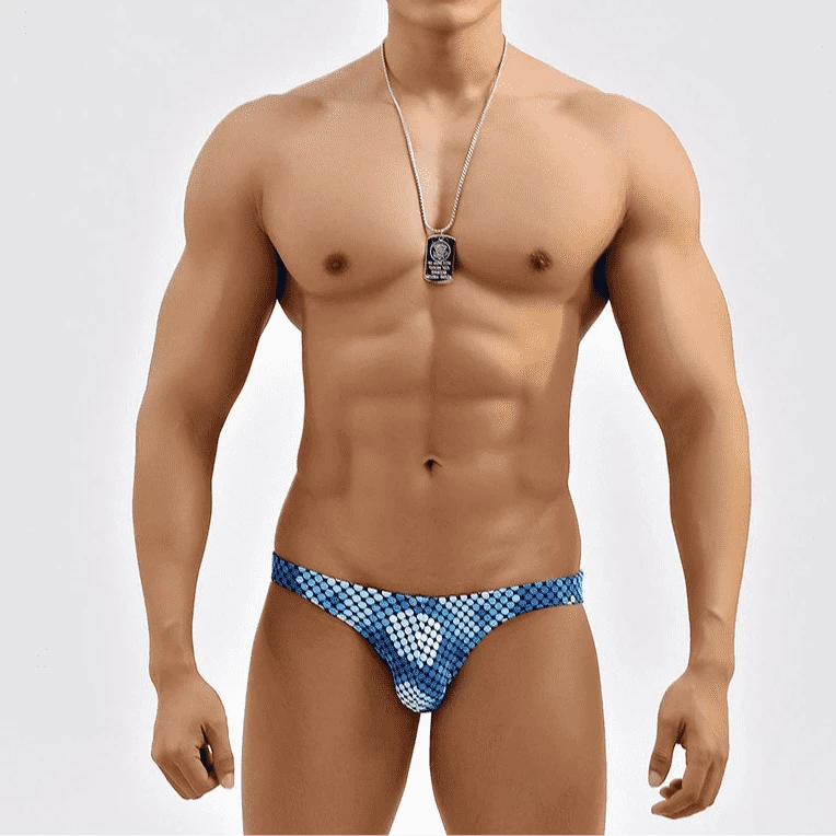 Skinny Geometric Swim Briefs - YK028 - YDressup