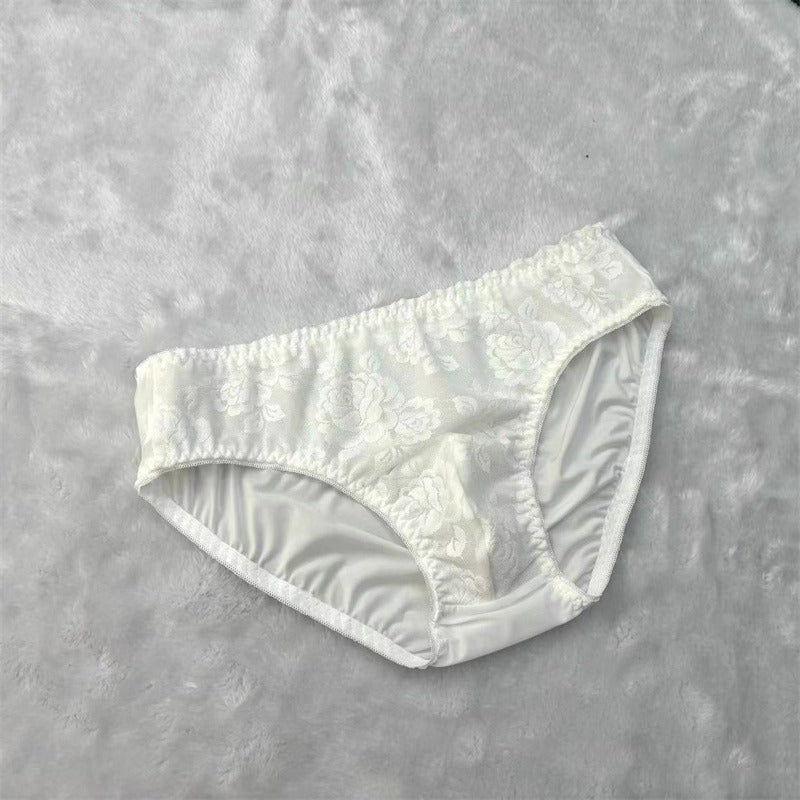 Sexy Floral Lace Mesh Men's Panties - FU018