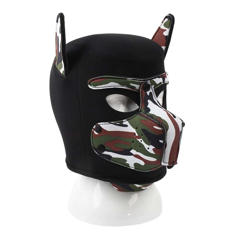 BDSM Bondage Dog Hood Mask with Detachable Nose for Roleplay - KB055