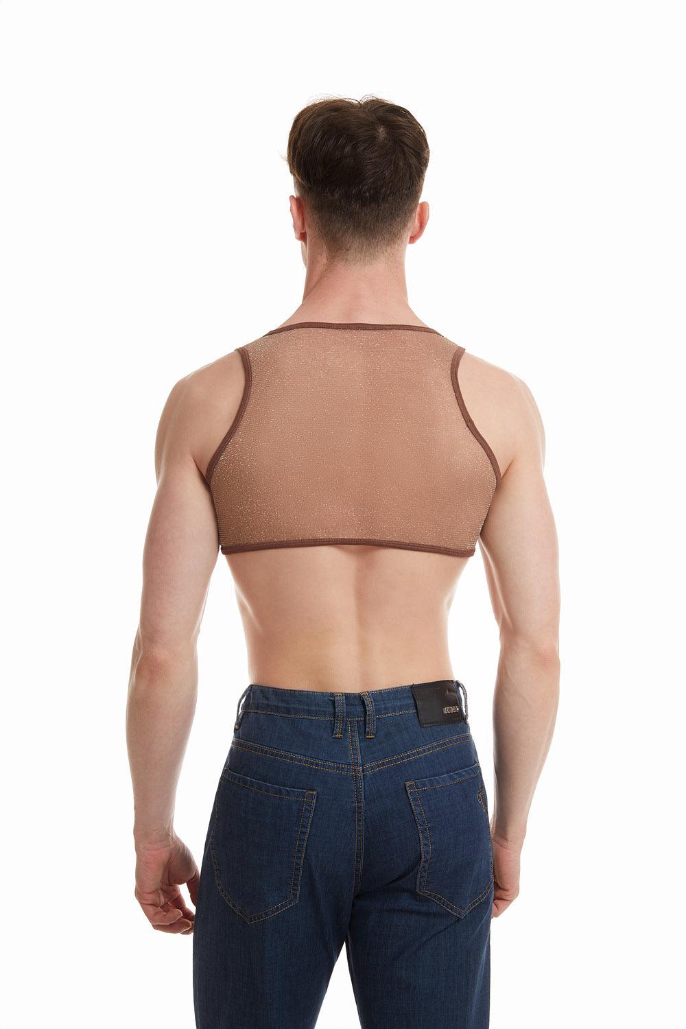 Shiny Transparent Sports Crop Top - CT023 - YDressup