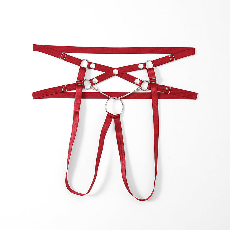Men’s Fancy Metal O-Ring Thongs - GZK035