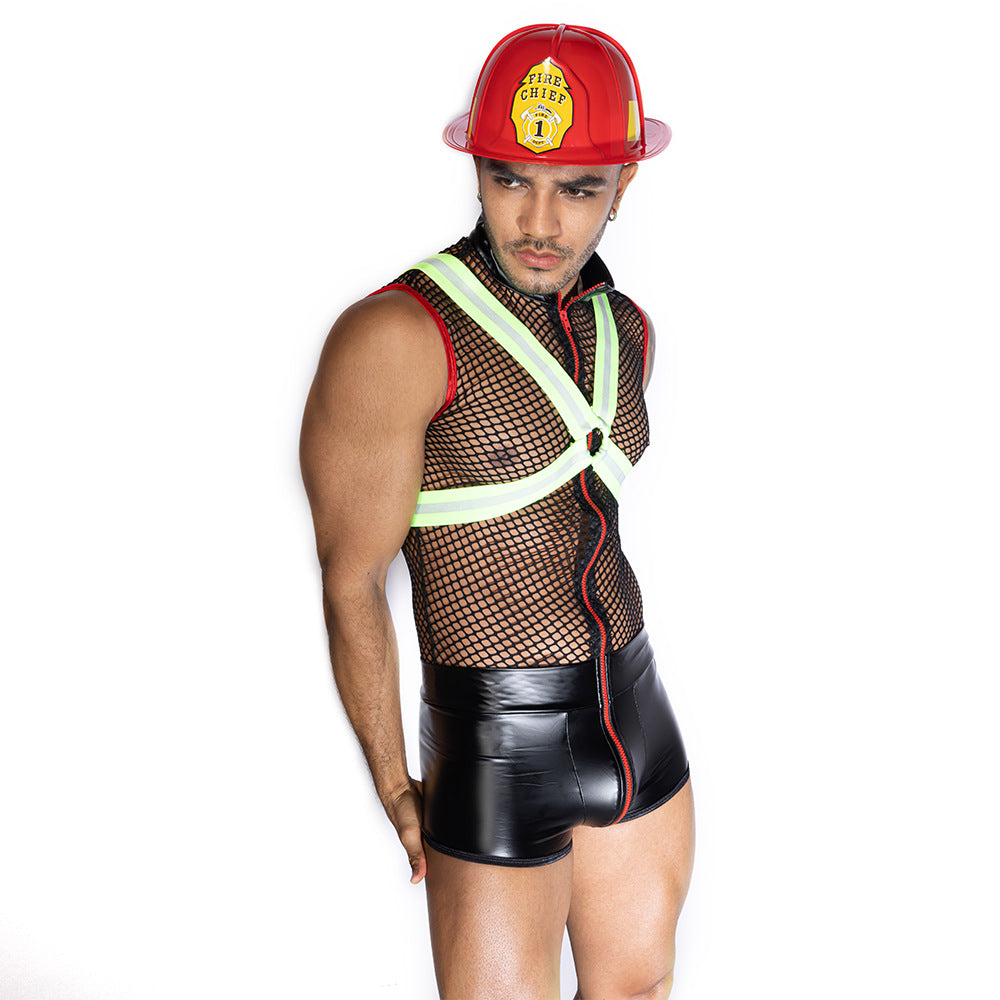 Blazing Hot Fireman Fantasy Costume - ZF037 - YDressup