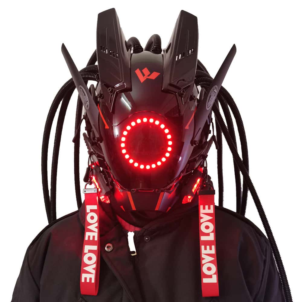 Cyberpunk LED Light-up Helmet Mask for Role-Playing - PJ041