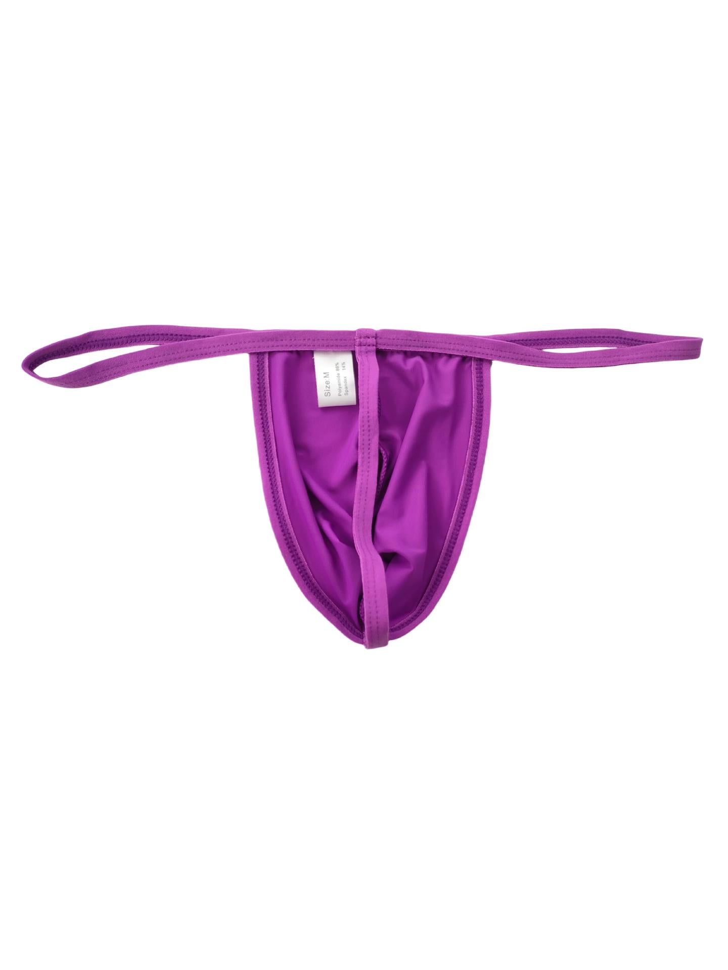 Men's Ice Silk T-Back Thong - Low Rise Pouch Underwear - GZK010 - YDressup