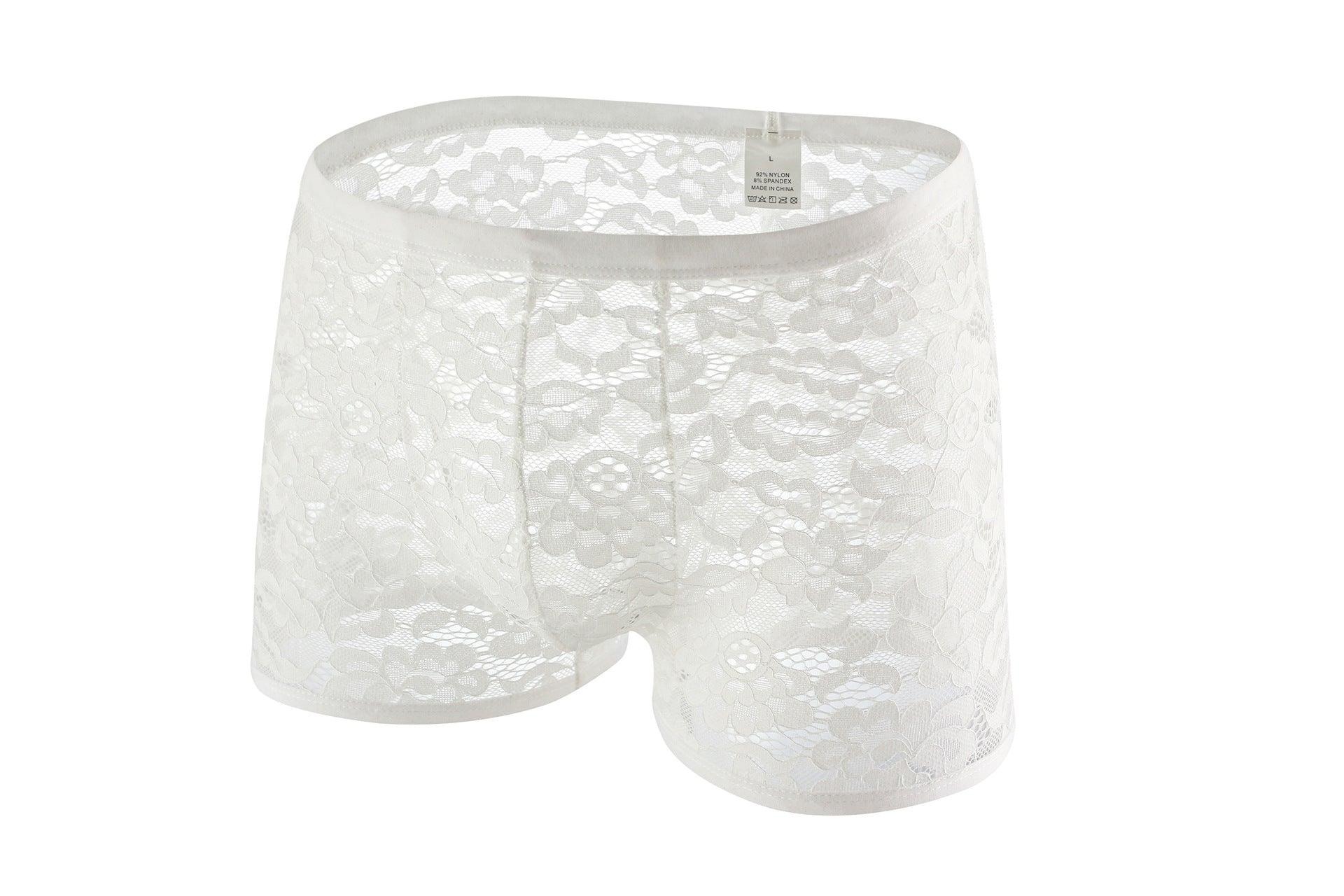Men's Sexy Lace Boxer Briefs - PJK031 - YDressup