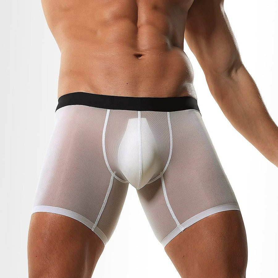 Men's Mesh Splicing Ultra-thin Boxer Briefs - PJK005