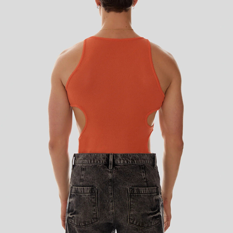Sleek and Stylish: Men's Nightclub Fashion Tank Tops for Partywear - TT001 - YDressup