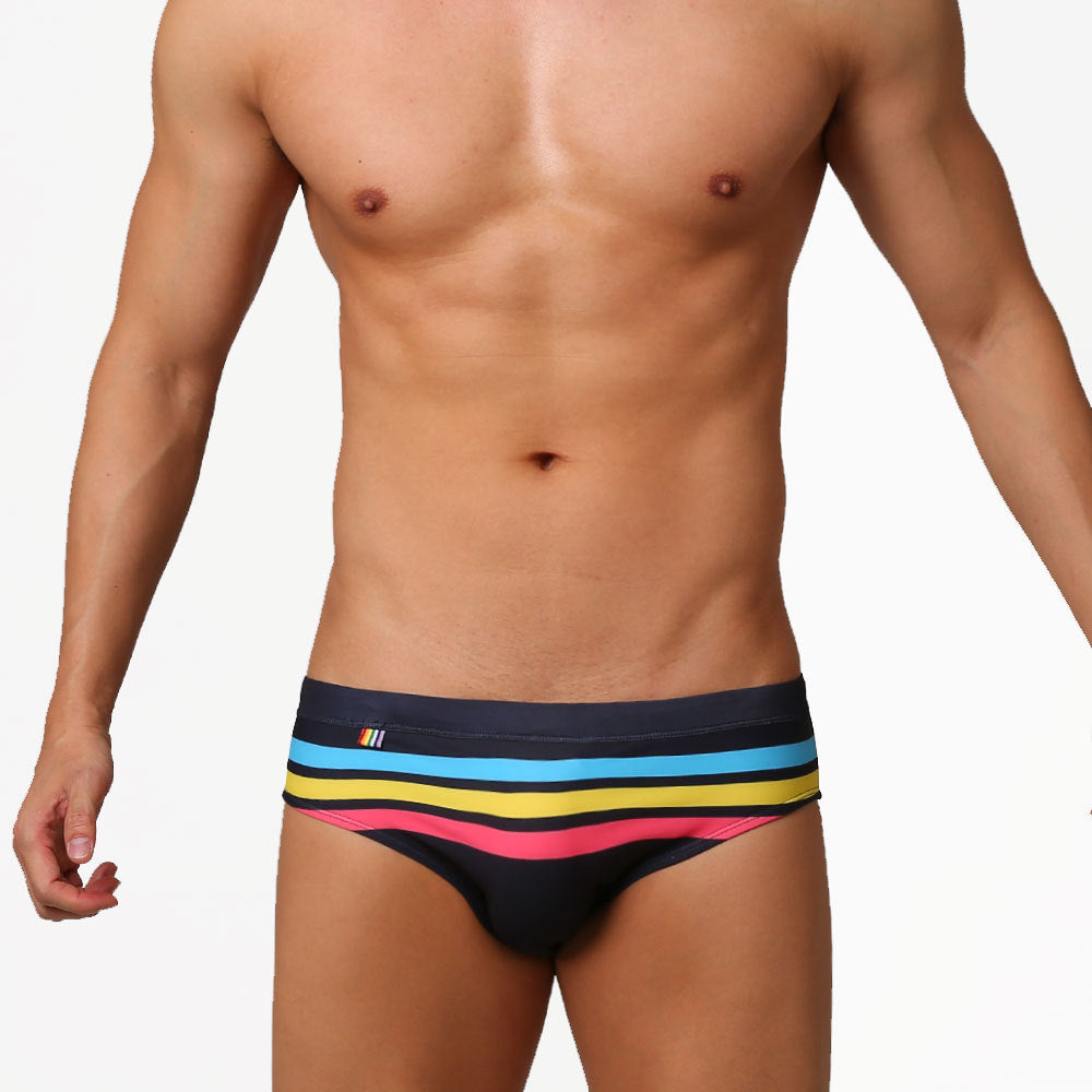 Men's Summer Fit Print Swim Briefs - YK020 - YDressup