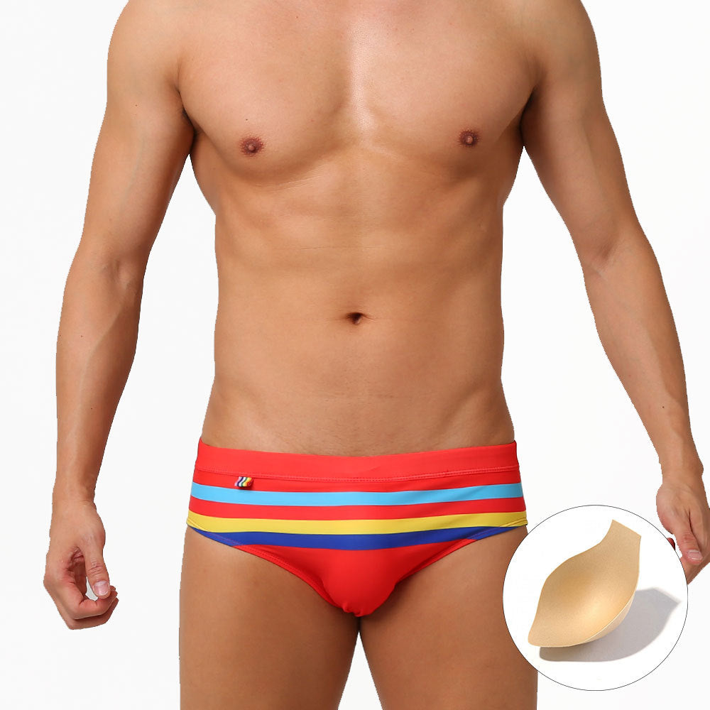 Men's Summer Fit Print Swim Briefs - YK020 - YDressup
