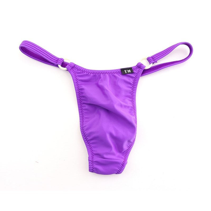 Men's T-Back Thong - Ice Silk with Side String Design - DZK024 - YDressup
