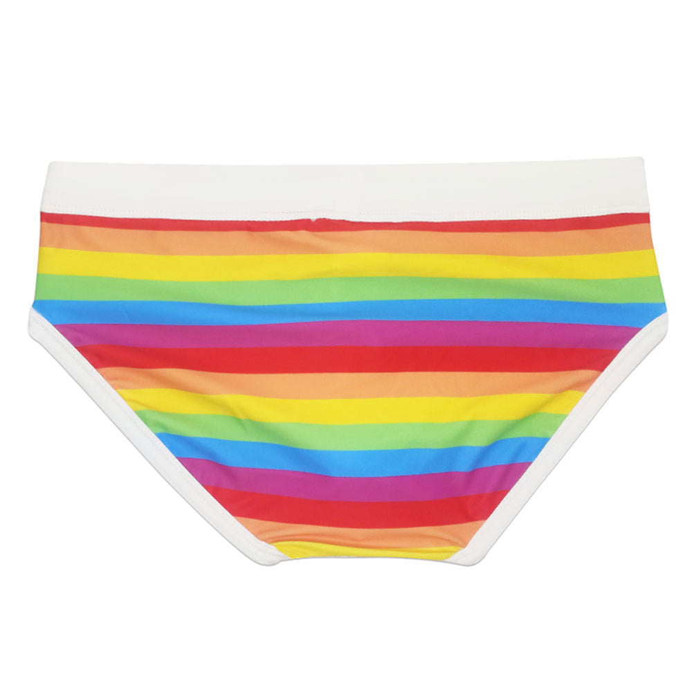 Retro Rainbow Swim Briefs - YK043 - YDressup