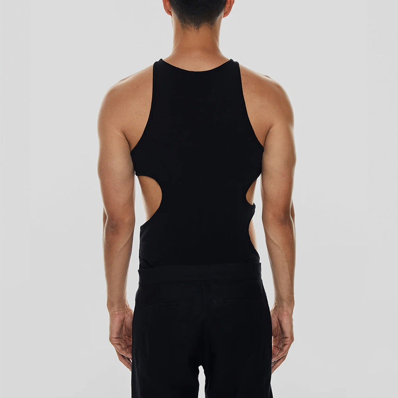 Sleek and Stylish: Men's Nightclub Fashion Tank Tops for Partywear - TT001 - YDressup