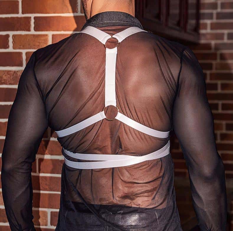 Men's Leather Harness Strap - KB047 - YDressup