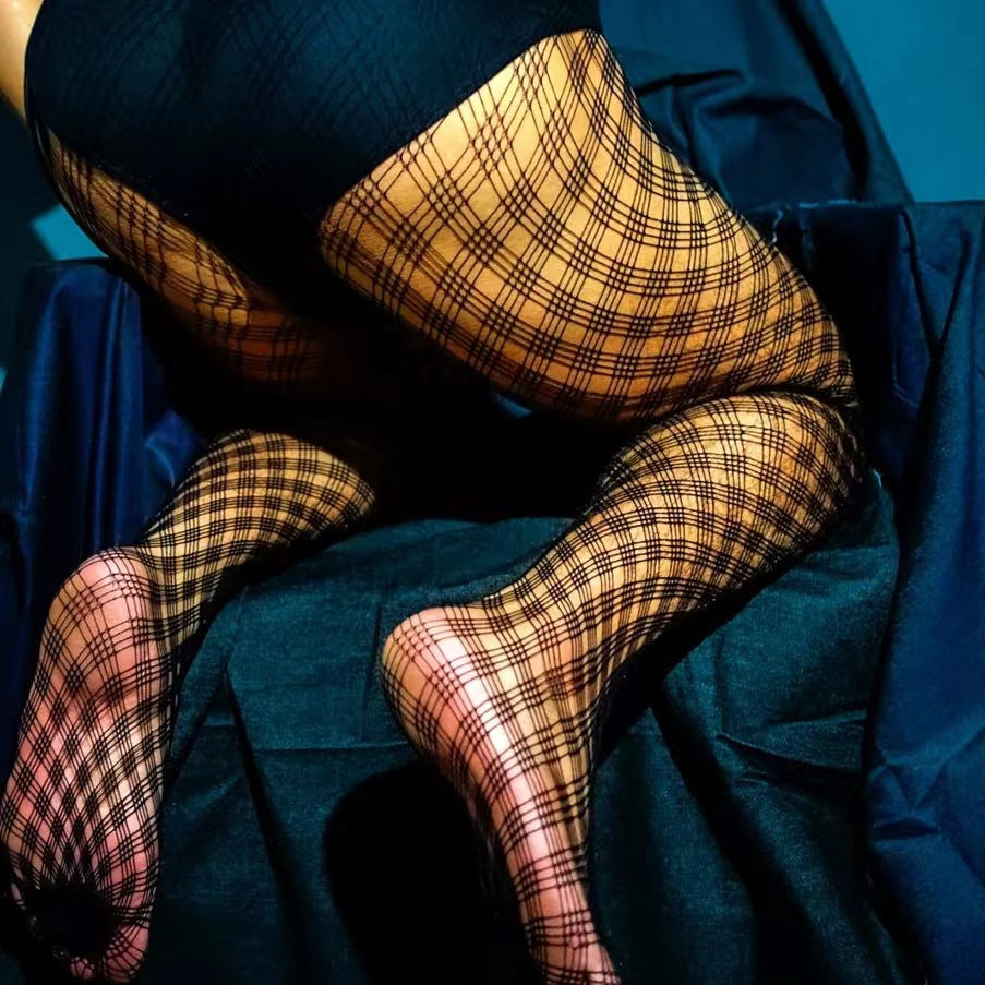 Men's Transparent Fishnet Pantyhose - CW030 - YDressup