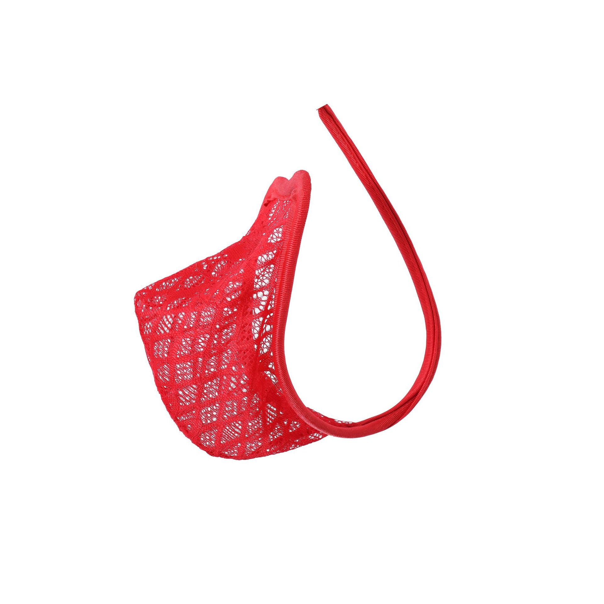Men's Lace C-String Invisible Thong - CS005 - YDressup